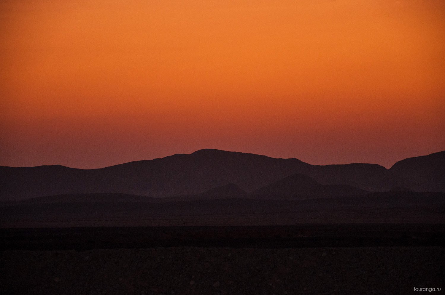 Рассвет в пустыне Негев. Израиль
